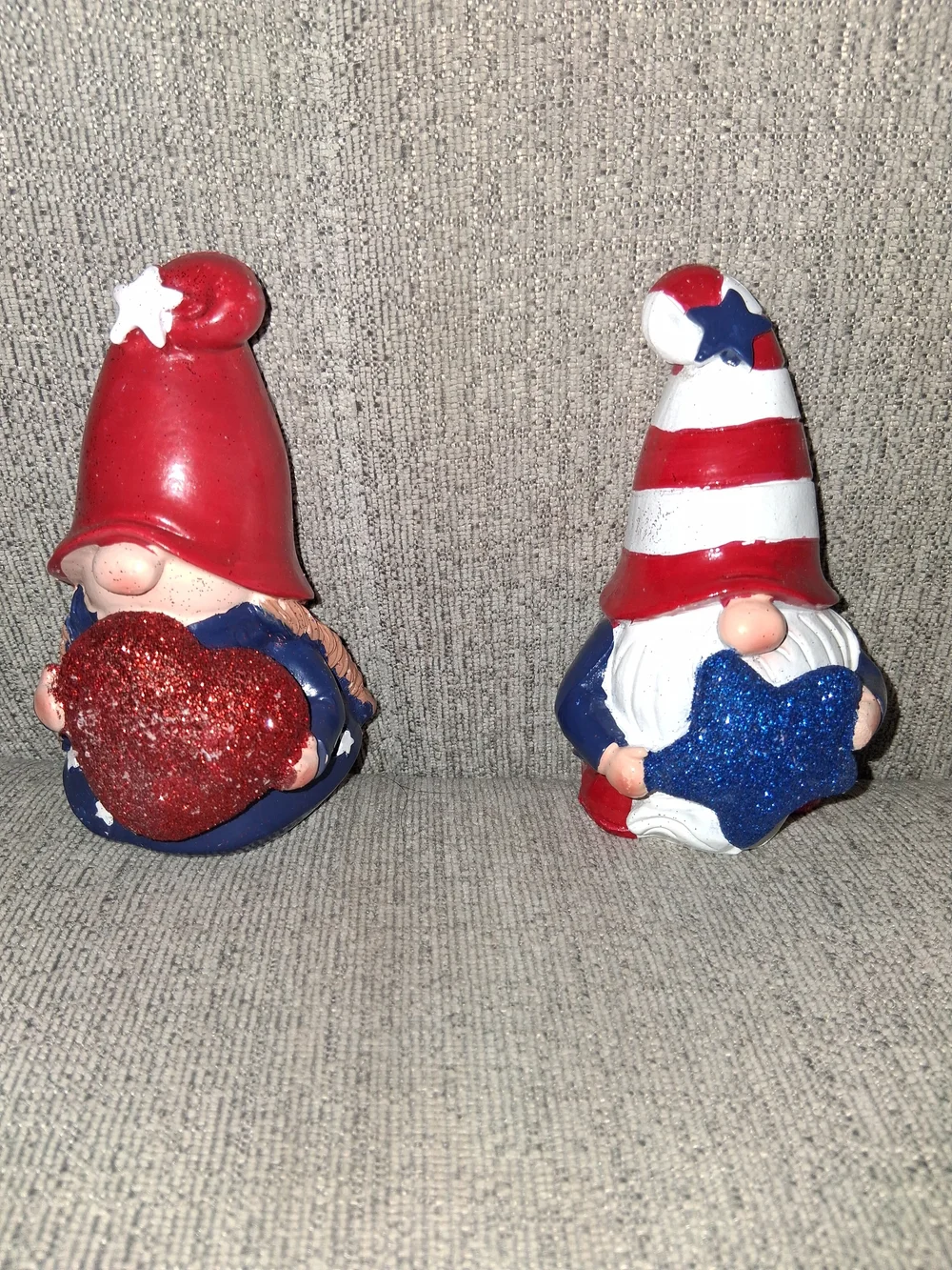 Patriotic Gnome Figurines - Red, White & Blue Holiday Decor 4inch Nwt